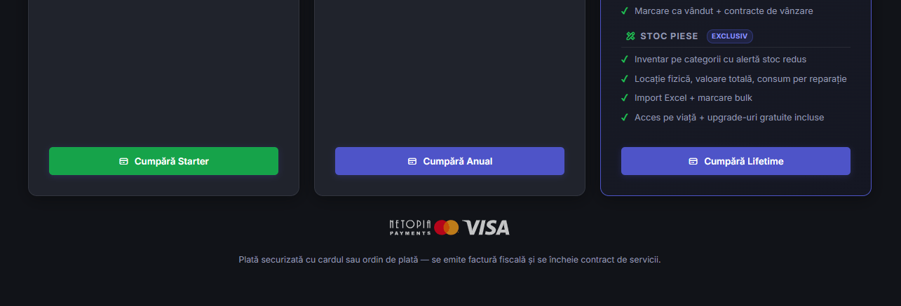 Acum îți poți activa licența ServiceGSM.eu direct cu cardul — instant, securizat, fără așteptare