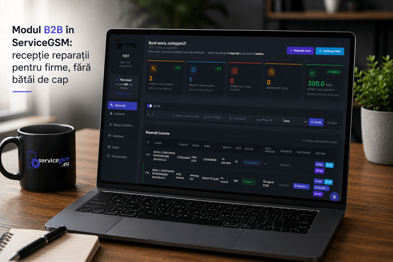 Modul B2B, partea 2: recepția mai multor telefoane odată, într-un singur lot