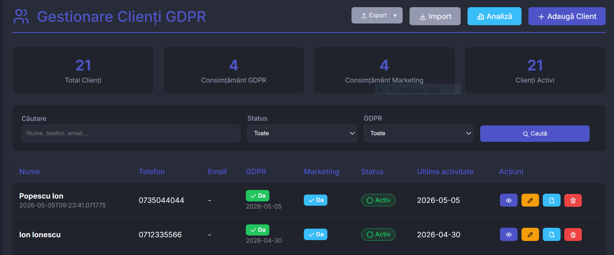 Modulul Clienți din ServiceGSM.eu – Tot ce trebuie să știi despre gestionarea eficientă a bazei tale de date