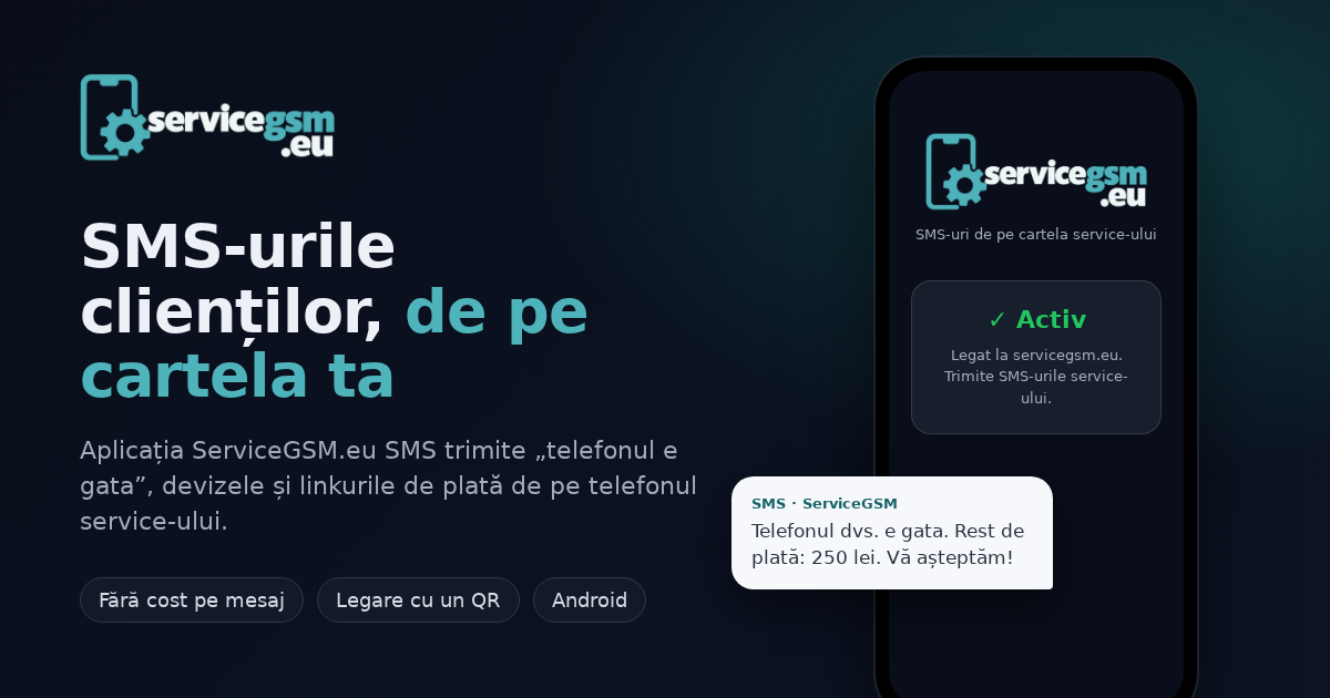 SMS de pe cartela ta: aplicația ServiceGSM.eu SMS