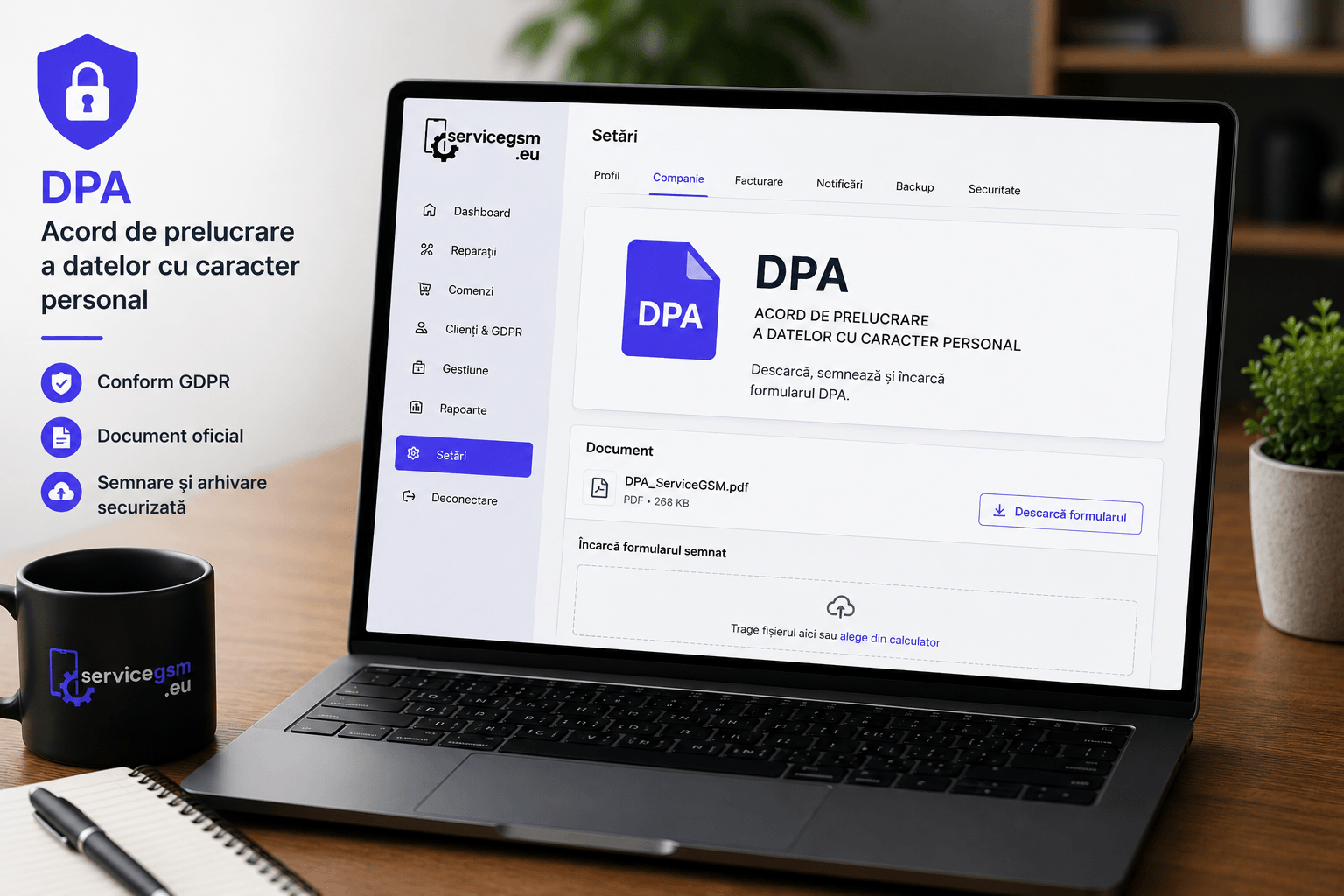Un pas important pentru conformitate: servere în UE și DPA cu un singur click